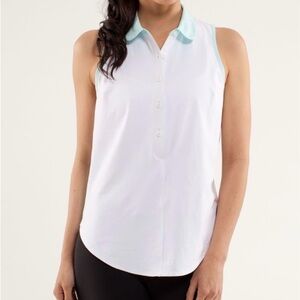 Lululemon Hot Hitter sleeveless polo collared buttons pullover vented golf 10